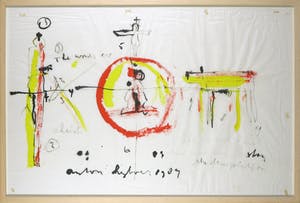 Anton Heyboer - Gemengde techniek op papier, Life is my guilt (...) - Ingelijst kopen? Bied vanaf 250!