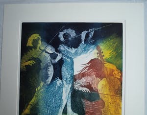 Michael Jepkes - Ets en aquatint , “Rococo Trio” – oplage 35 kopen? Bied vanaf 35!
