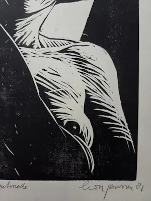 Leon Janssen - Portret vrouw. Naakt. Houtsnede. kopen? Bied vanaf 99!