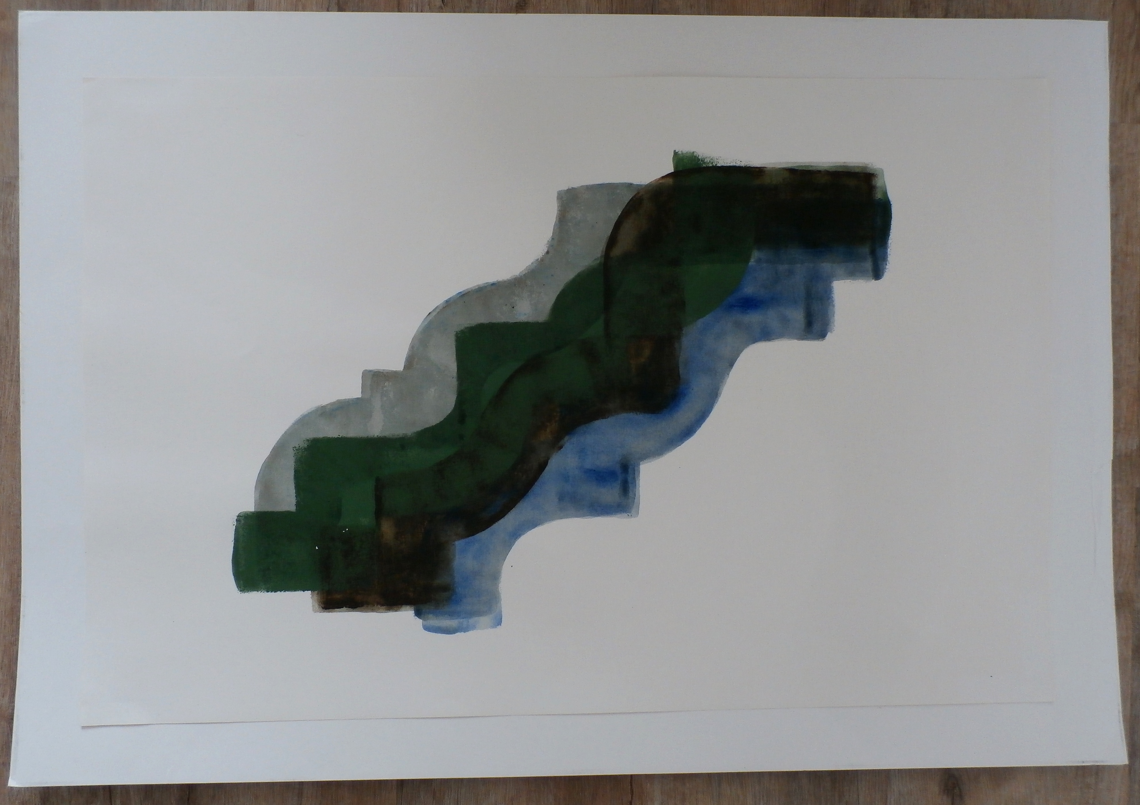 Hans Schraven - acryl op papier - 1988 kopen? Bied vanaf 49!