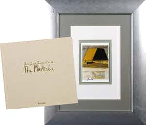 Christo - Handgesigneerde artcard The Mastaba + Taschen boek - Ingelijst verkocht voor € 1!