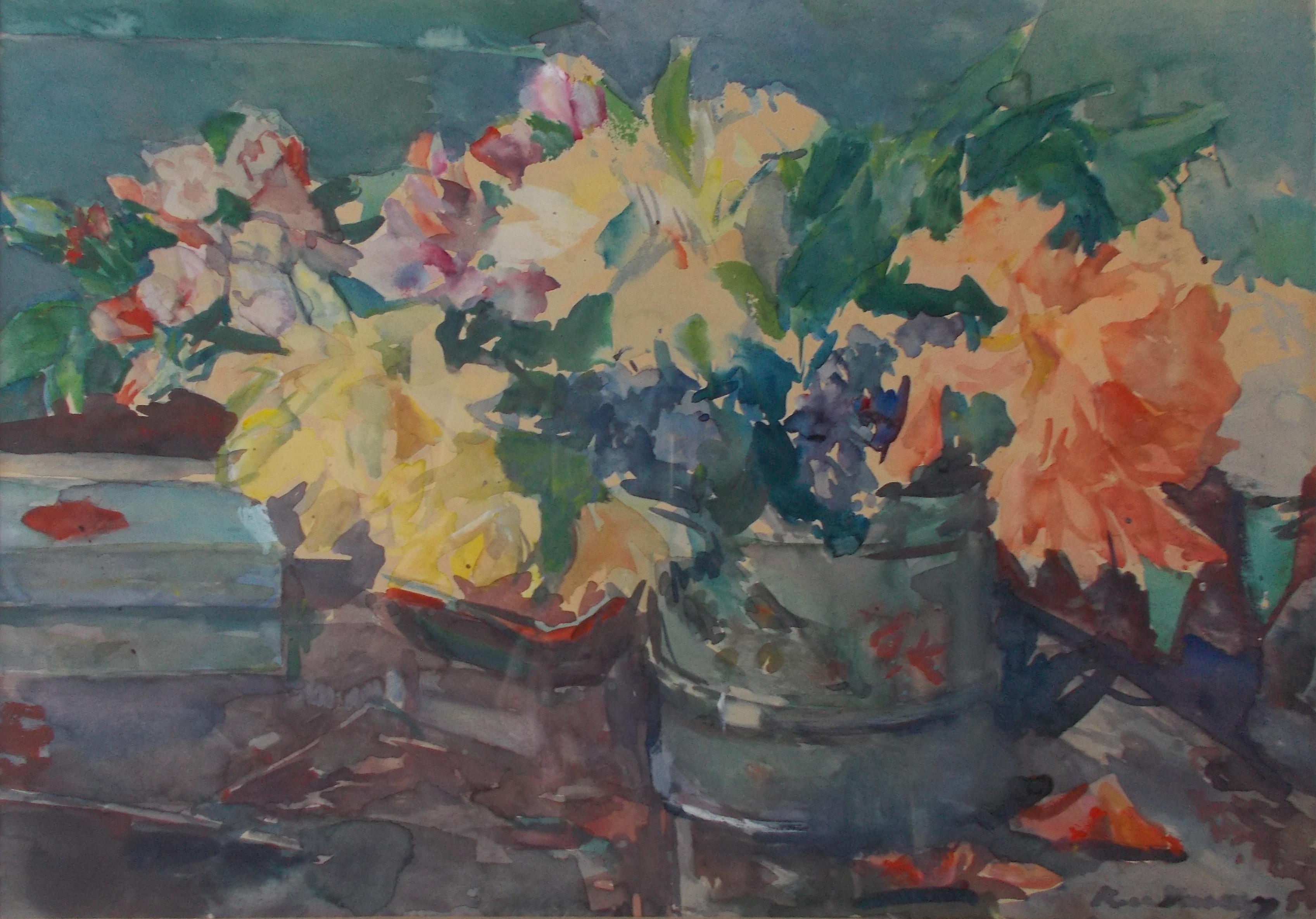 Kees Verwey - Stilleven met pioenrozen kopen? Bied vanaf 2375!