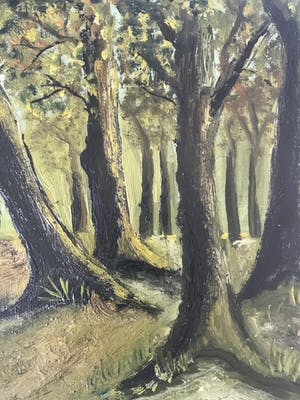 Niet of onleesbaar gesigneerd - cottage in het bos (Gesigneerd: H. Philipps) kopen? Bied vanaf 1!