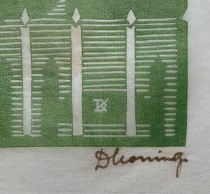 Dirk Koning - houtsnede | 'Biddende non' | jaren '20/'30 kopen? Bied vanaf 50!