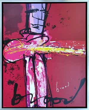 Herman Brood - Purple haze - Nieuw ingelijst (Groot) verkocht voor € 850!