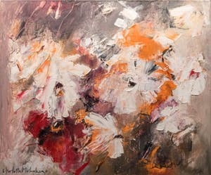 Charlotte Molenkamp - olieverf op doek : boeket bloemen (groot!) kopen? Bied vanaf 2995!