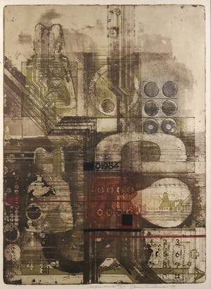 Anne Huitema - Kleurenets, Elementen uit de elektriciteitsvoorziening - Ingelijst kopen? Bied vanaf 1!