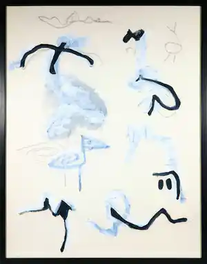 Jan Roede - Gemengde techniek op papier, Abstracte compositie verkauft für € 276!