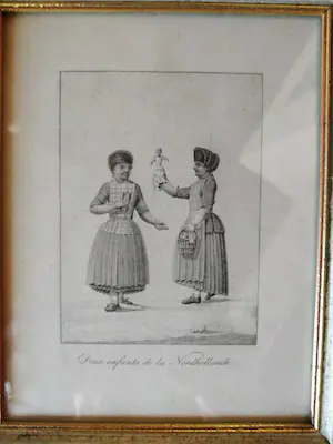 Niet of onleesbaar gesigneerd - ""Deux enfants de la Nordhollande" kopen? Bied vanaf 1!