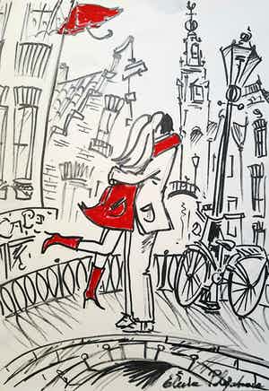 Elena Polyakova - Lovers in Amsterdam verkocht voor € 55!