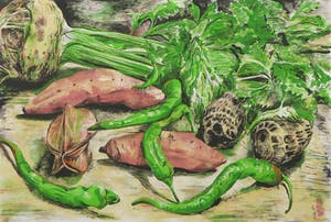 Jacques van Erven - Zeefdruk, Zonder titel - Ingelijst kopen? Bied vanaf 35!