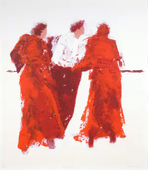 Wil Willemsen - Zeefdruk, Look around - Ingelijst (Groot) kopen? Bied vanaf 50!