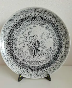 Bjorn Wiinblad - Nymølle , Wandbord (2) - Porselein - Lente en zomer kopen? Bied vanaf 59!