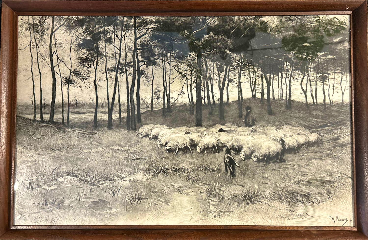 Carel Lodewijk Dake sr. - Ets van Carel Lodewijk Dake sr. – naar Anton Mauve kopen? Bied vanaf 40!