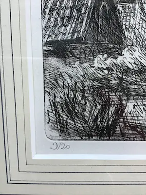 Toon de Haas - Ets, gesigneerd en ingelijst, 9/20 kopen? Bied vanaf 25!