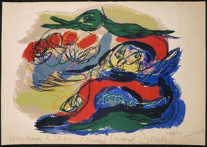 Karel Appel - Litho, Paysage Mysterieux (met persoonlijke boodschap) kopen? Bied vanaf 900!