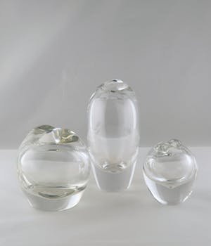 Floris Meydam - Glas, Drie blankglazen vaasjes voor Glasfabriek Leerdam kopen? Bied vanaf 1!