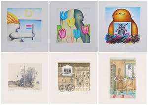 Jorg Reme - e.a: Collectie van zes handgesigneerde zeefdrukken kopen? Bied vanaf 25!