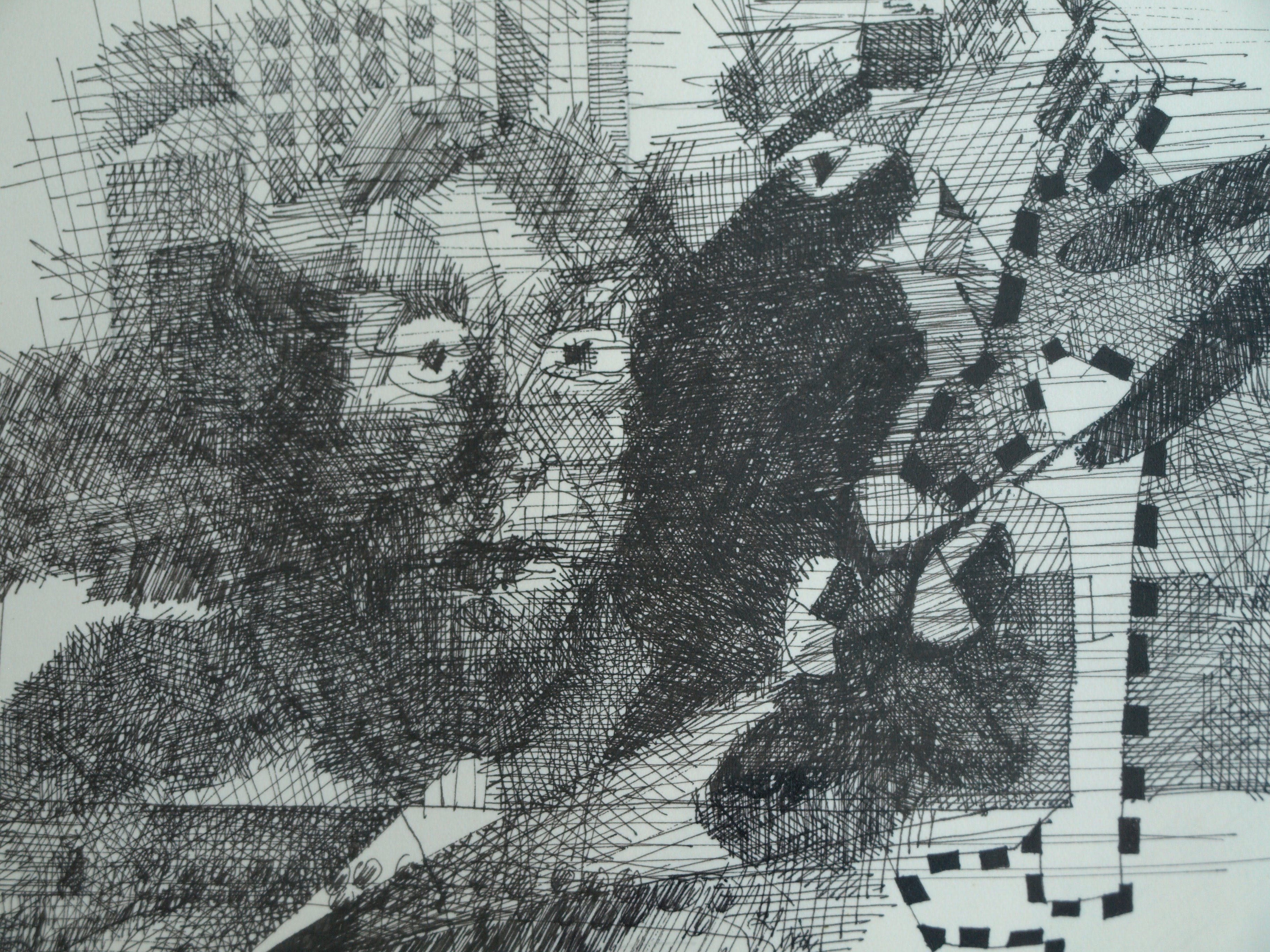 Cor Wytman - Pentekening , Grens – gesigneerd & ingelijst – 1978  kopen? Bied vanaf 1!