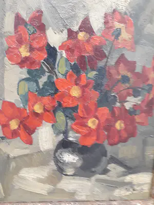 Johan Haanstra - Bloemstilleven kopen? Bied vanaf 60!