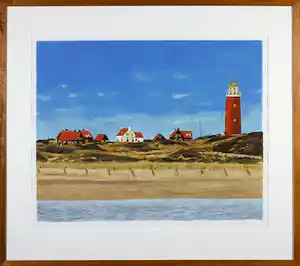 Valentin Bakardjiev - Zeefdruk, Texel - Ingelijst vendu pour 70€ !