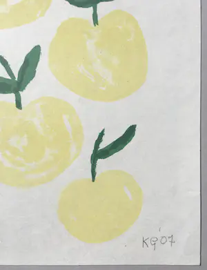 Klaas Gubbels - litho op handgeschept papier ‘Appels’ - 2007 kopen? Bied vanaf 145!
