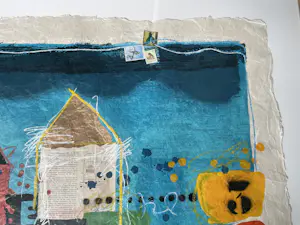 Theo Koster - Zeefdruk met collage elementen Nr. 76 - Nightfall - Ingelijst (Groot) kopen? Bied vanaf 75!