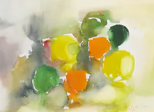 Anton Geerlings - Aquarel, Abstracte compositie - Ingelijst kopen? Bied vanaf 1!