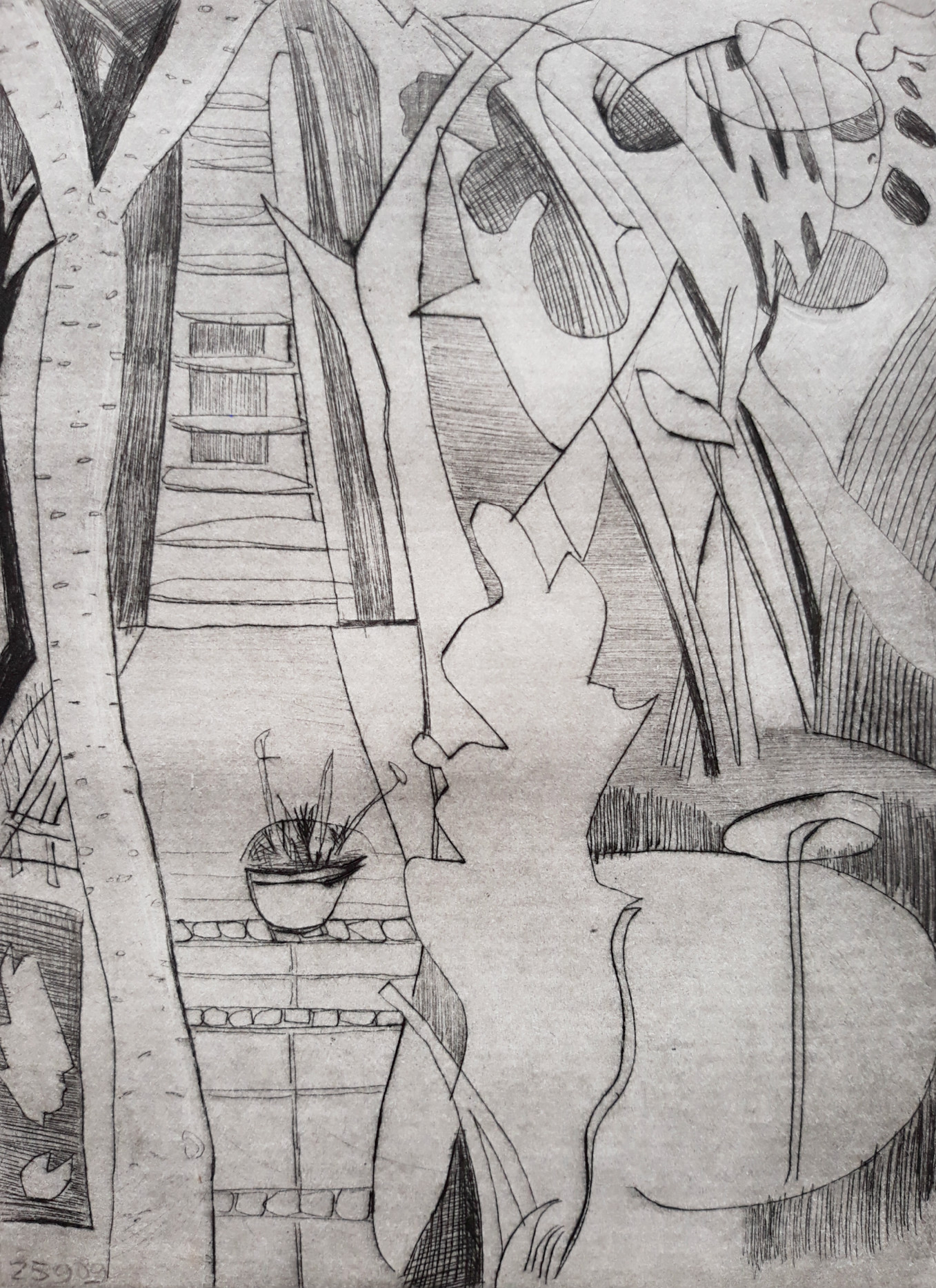 Jasper Krabbe - Zonder titel, ets kopen? Bied vanaf 75!