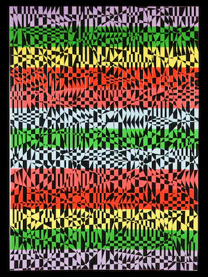 Pim Lenos - Gemengde techniek op paneel, Zonder titel (Groot formaat!) kopen? Bied vanaf 1!