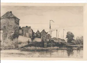 Willem Wenckebach - Haven van Leerdam aan de Linge (1899) kopen? Bied vanaf 30!