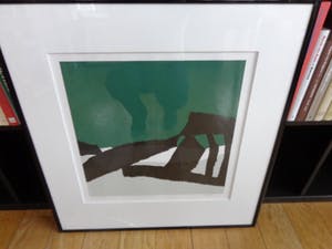 Gijs Keizer - ABSTRACT LANDSCHAP / KLEURZEEFDRUK / 71 x 68 cm / KADER / SIG kopen? Bied vanaf 30!