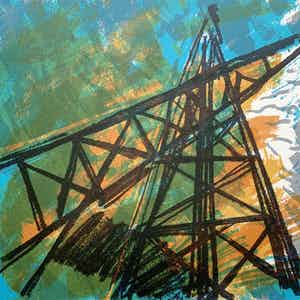 Bob Kemper - kleurenzeefdruk | 'Brandtoren II' | 1988 verkocht voor € 50!
