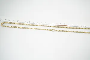 Elegant geel-gouden unisex collier/ketting - Vossestaart schakels - lengte 50cm kopen? Bied vanaf 270!