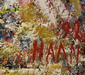 Pieter Haan - Acryl op doek, Expo-Sevilla - Ingelijst kopen? Bied vanaf 35!