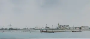 Ciano Siewert - Aquarel, Gezicht op Willemstad - Ingelijst kaufen? Bieten Sie von 1!