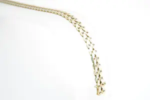 NV(54) - Mooie 14 karaats geel-gouden dames armband met dubbele scroll schakel kopen? Bied vanaf 680!