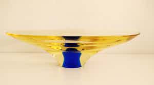 Niet of onleesbaar gesigneerd - schitterende schaal, strak, handgemaakt verkocht voor € 1!