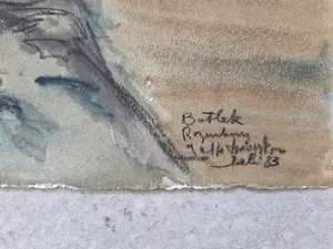 Jelle Hoogstra - Drie (3) fraaie Gouaches"aanleg Europoort en Botlek havens" gesigneerd kopen? Bied vanaf 1!
