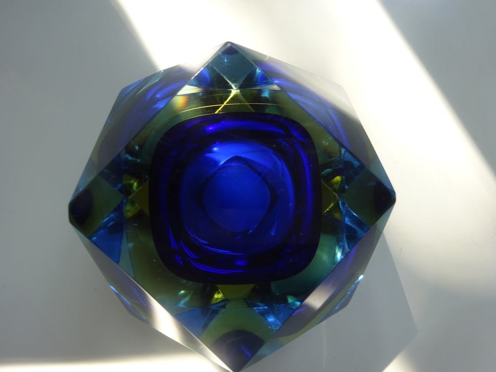 Flavio Poli - Flavio Poli- diamant geslepen- Murano sommerso vaasje- 1950/60 kopen? Bied vanaf 135!