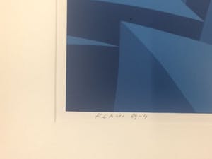 Hans Klaui - Mooi geometrische zeefdruk van Hans Klaui, kopen? Bied vanaf 40!