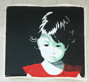 Victor Landeta - Acryl op doek, Portret kopen? Bied vanaf 1!