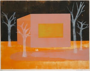 Margot de Jager - Sjabloondruk, Boshuis - Ingelijst kopen? Bied vanaf 35!