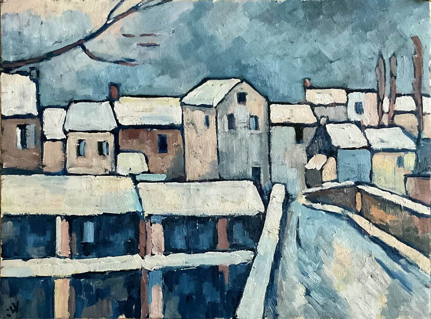 Jan Willem Versteeg - Le Village en hiver kopen? Bied vanaf 90!