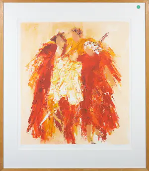 Wil Willemsen - Zeefdruk, The family - Ingelijst kopen? Bied vanaf 50!