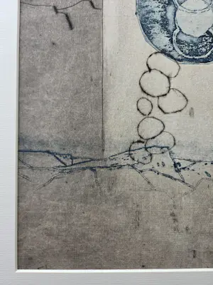 Jan Montyn - Landschap. Ets. Berges du Mekong. kopen? Bied vanaf 49!