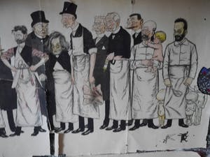 Niet of onleesbaar gesigneerd - karikaturen van artsen van de Medische Faculteit in Parijs. kopen? Bied vanaf 1!