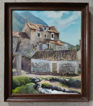 Johannes Graadt van Roggen - Zuid-Europees dorpsgezicht kopen? Bied vanaf 575!