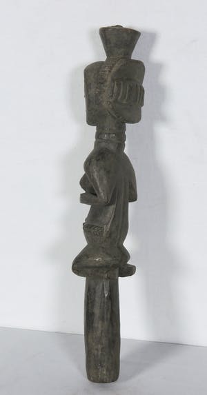 Hemba - Zeldzame houten heerser-stok met vrouwenfiguur kopen? Bied vanaf 1!