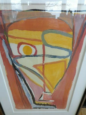 Bram van Velde - ABSTRACTIE / KLEURLITHO / 102x69cm / KADER / SIG kopen? Bied vanaf 405!